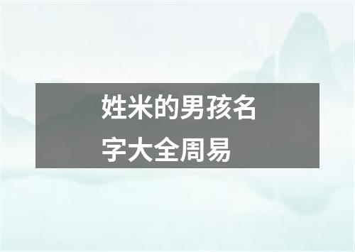 姓米的男孩名字大全周易