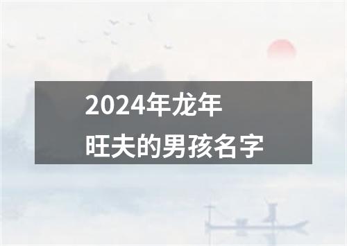 2024年龙年旺夫的男孩名字