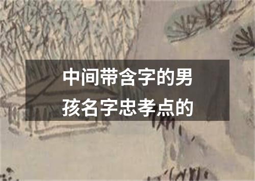 中间带含字的男孩名字忠孝点的