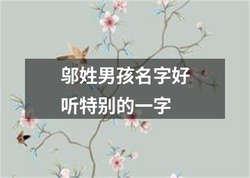 邬姓男孩名字好听特别的一字