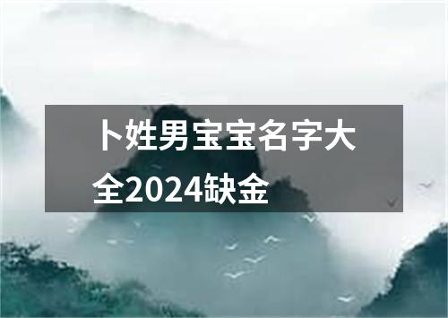 卜姓男宝宝名字大全2024缺金