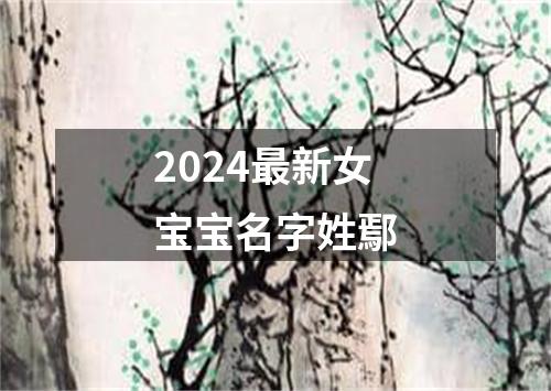 2024最新女宝宝名字姓鄢