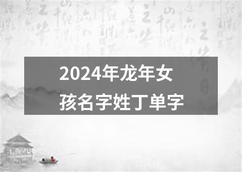 2024年龙年女孩名字姓丁单字