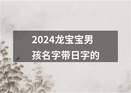 2024龙宝宝男孩名字带日字的