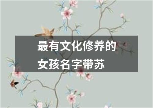 最有文化修养的女孩名字带苏