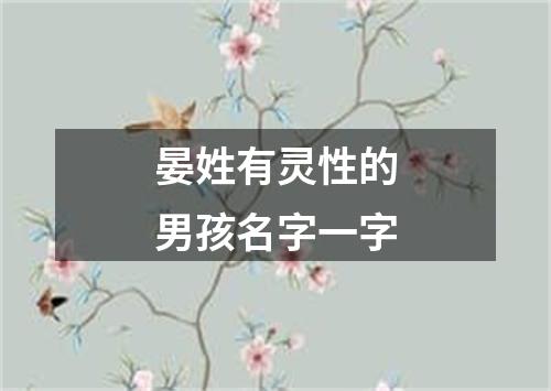 晏姓有灵性的男孩名字一字