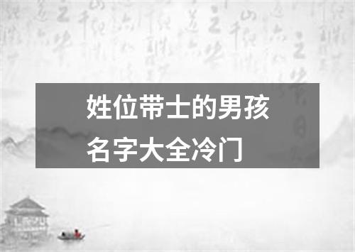 姓位带士的男孩名字大全冷门