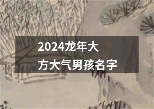 2024龙年大方大气男孩名字