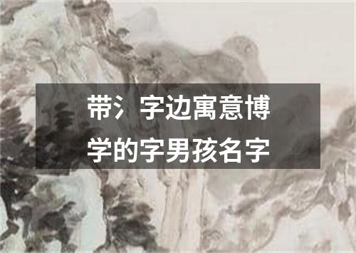 带氵字边寓意博学的字男孩名字