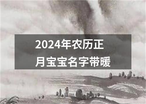 2024年农历正月宝宝名字带暖