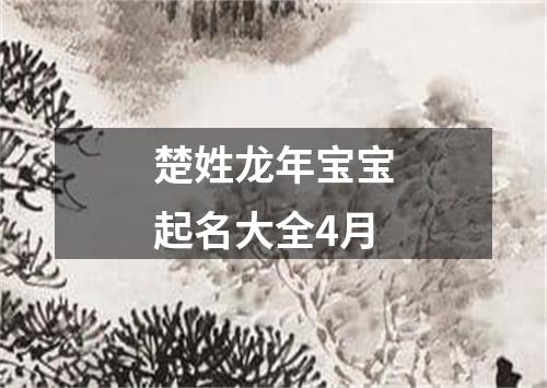 楚姓龙年宝宝起名大全4月