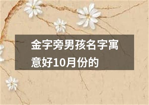 金字旁男孩名字寓意好10月份的