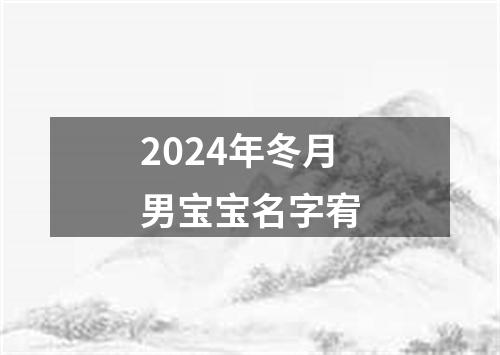 2024年冬月男宝宝名字宥