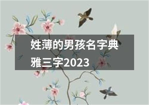 姓薄的男孩名字典雅三字2023