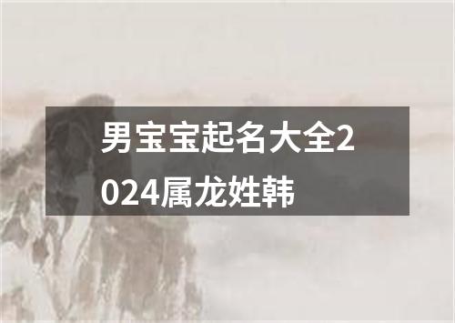 男宝宝起名大全2024属龙姓韩