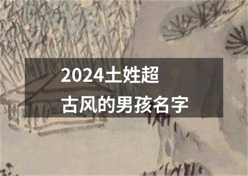 2024土姓超古风的男孩名字