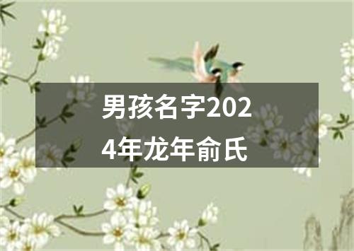 男孩名字2024年龙年俞氏