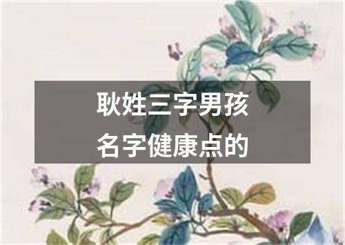 耿姓三字男孩名字健康点的