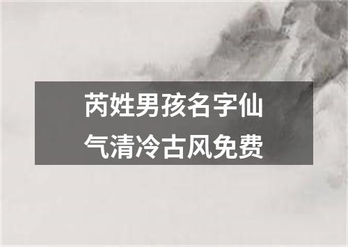 芮姓男孩名字仙气清冷古风免费