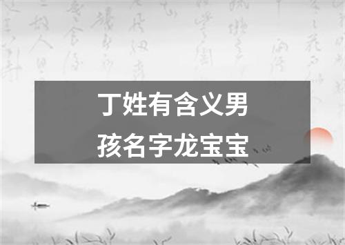 丁姓有含义男孩名字龙宝宝