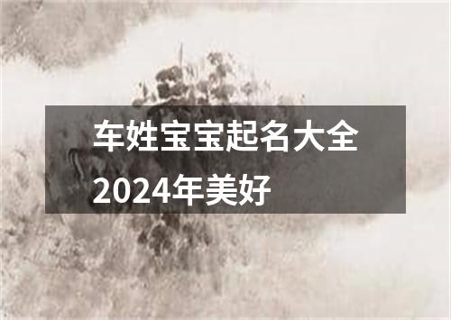 车姓宝宝起名大全2024年美好