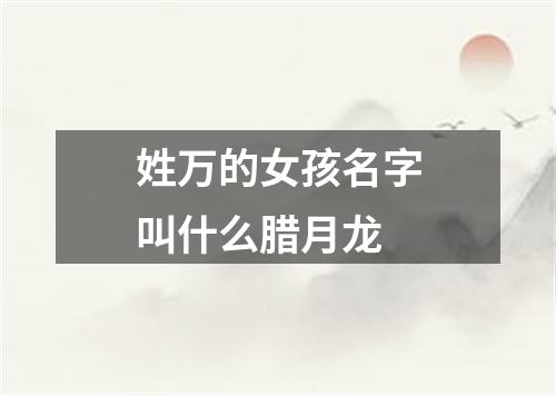 姓万的女孩名字叫什么腊月龙