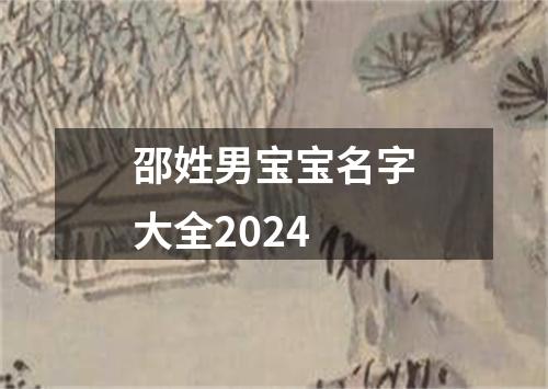 邵姓男宝宝名字大全2024