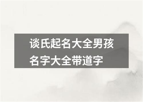 谈氏起名大全男孩名字大全带道字