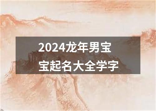 2024龙年男宝宝起名大全学字