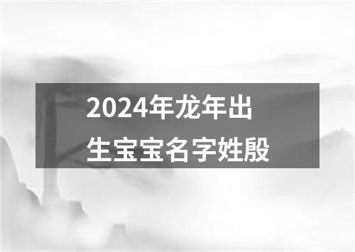 2024年龙年出生宝宝名字姓殷