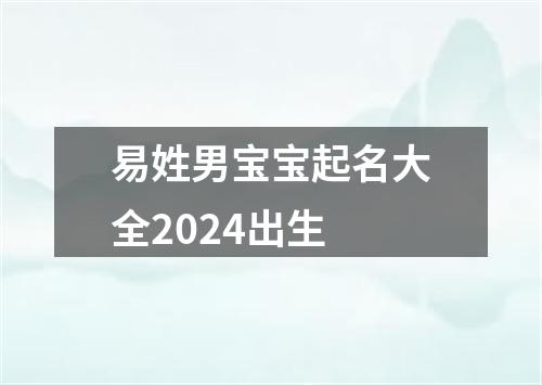 易姓男宝宝起名大全2024出生