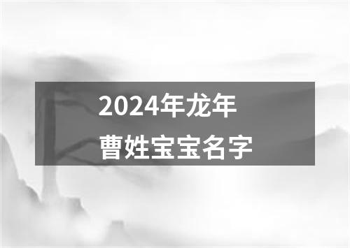 2024年龙年曹姓宝宝名字