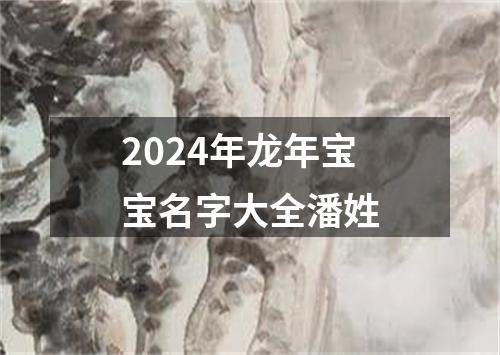 2024年龙年宝宝名字大全潘姓