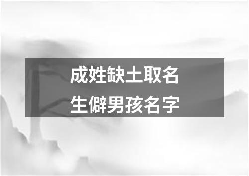 成姓缺土取名生僻男孩名字