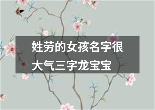 姓劳的女孩名字很大气三字龙宝宝