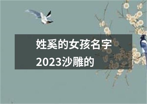 姓奚的女孩名字2023沙雕的