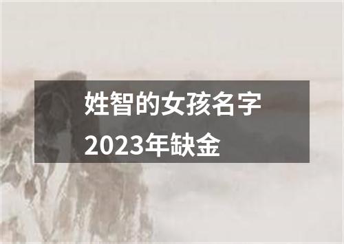 姓智的女孩名字2023年缺金