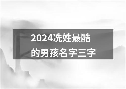 2024冼姓最酷的男孩名字三字