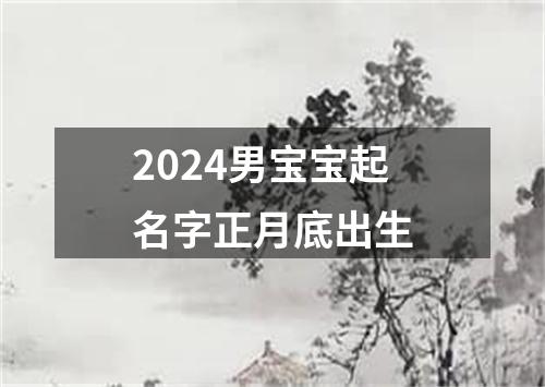 2024男宝宝起名字正月底出生