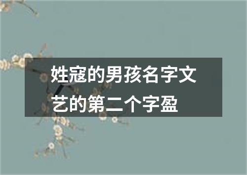 姓寇的男孩名字文艺的第二个字盈