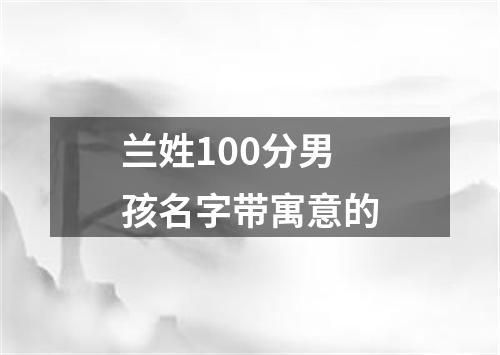 兰姓100分男孩名字带寓意的