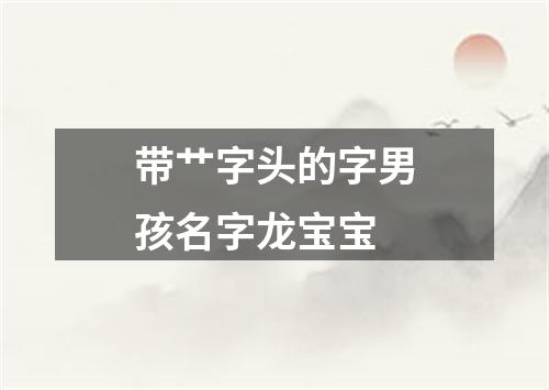 带艹字头的字男孩名字龙宝宝