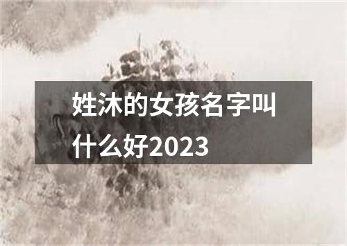 姓沐的女孩名字叫什么好2023