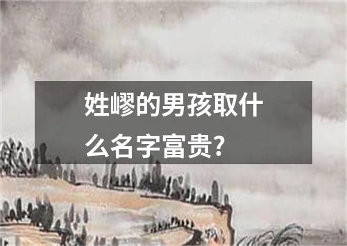 姓嵺的男孩取什么名字富贵?