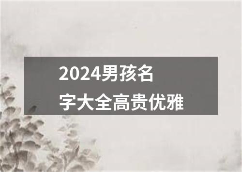 2024男孩名字大全高贵优雅