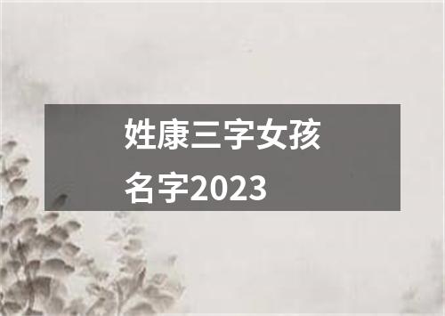 姓康三字女孩名字2023