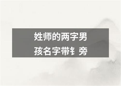 姓师的两字男孩名字带钅旁