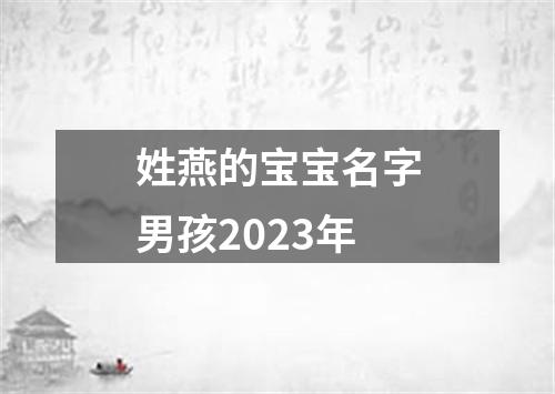 姓燕的宝宝名字男孩2023年