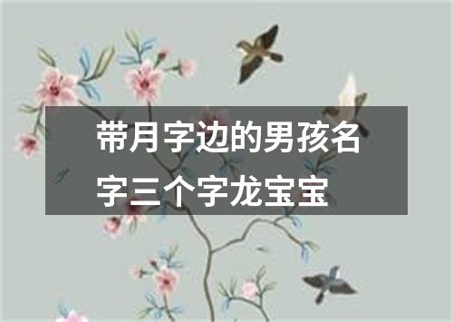 带月字边的男孩名字三个字龙宝宝