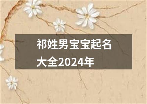 祁姓男宝宝起名大全2024年